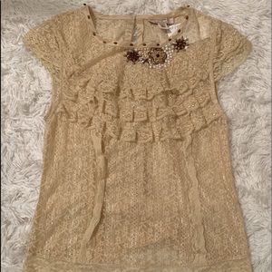 vintage lace intuition beaded top